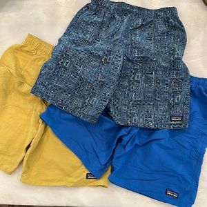 Boys Patagonia swim trunks. 3 pairs